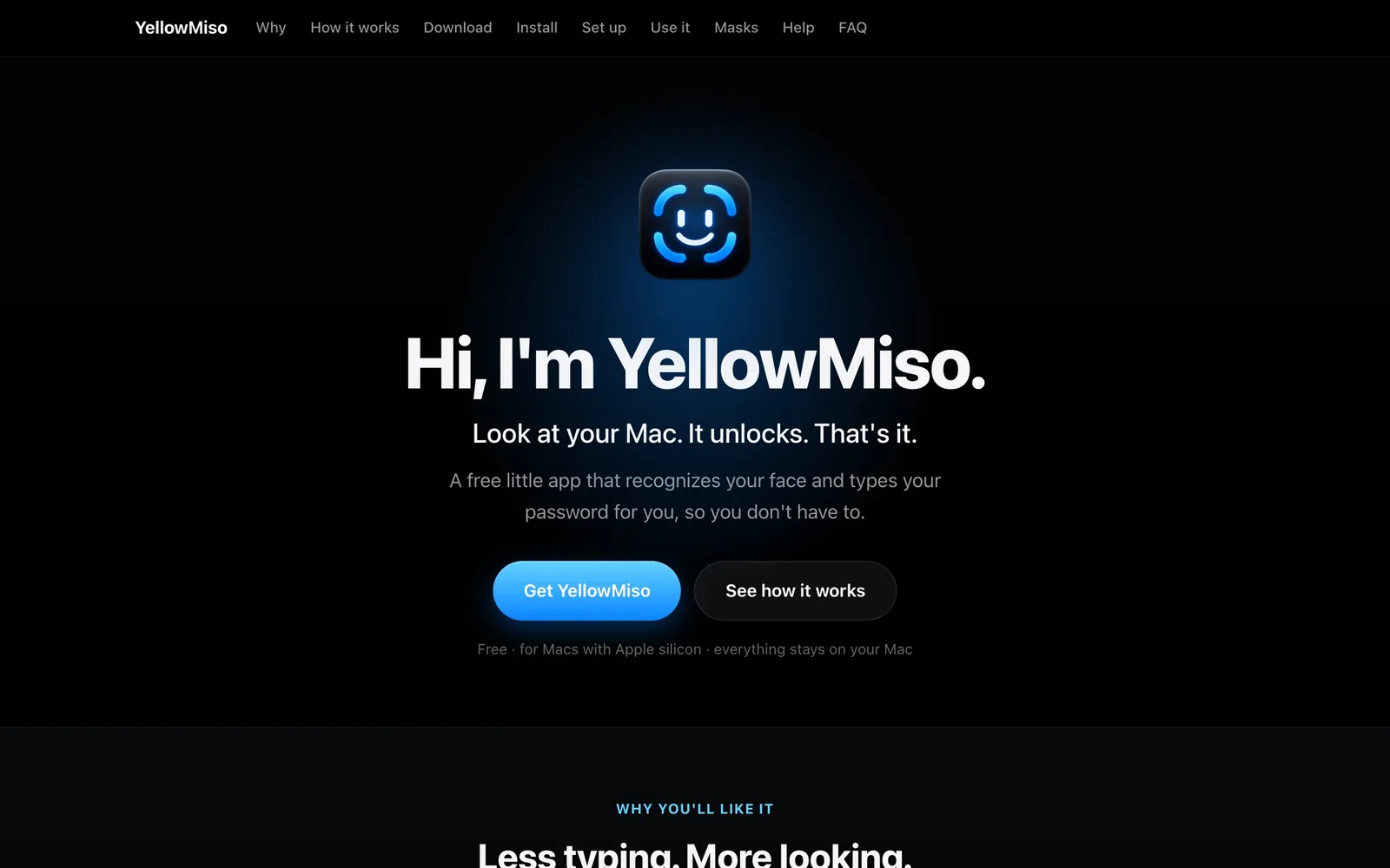 YellowMiso site: Look at your Mac. It unlocks.